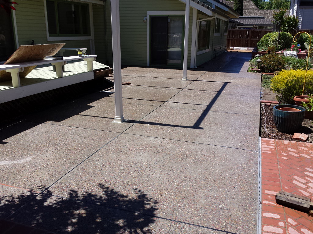 Seeded Exposed Aggregate Patio In Davis
