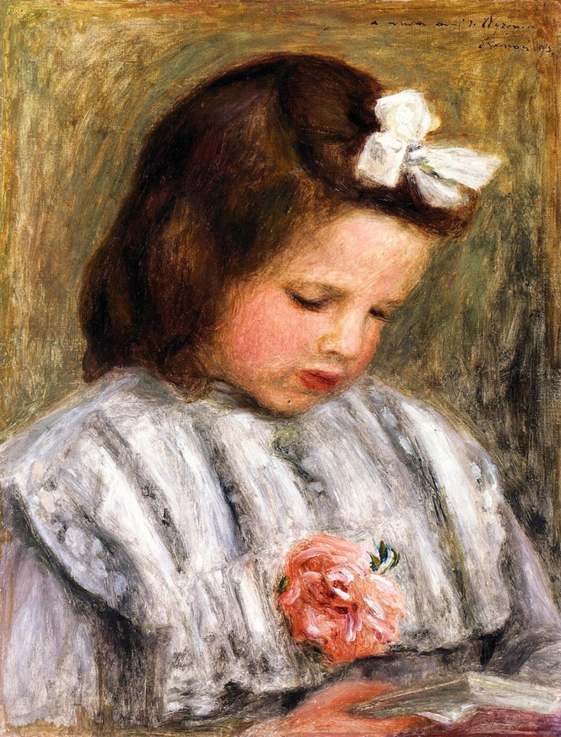 Head of a Little Girl by Pierre Auguste Renoir, 1900