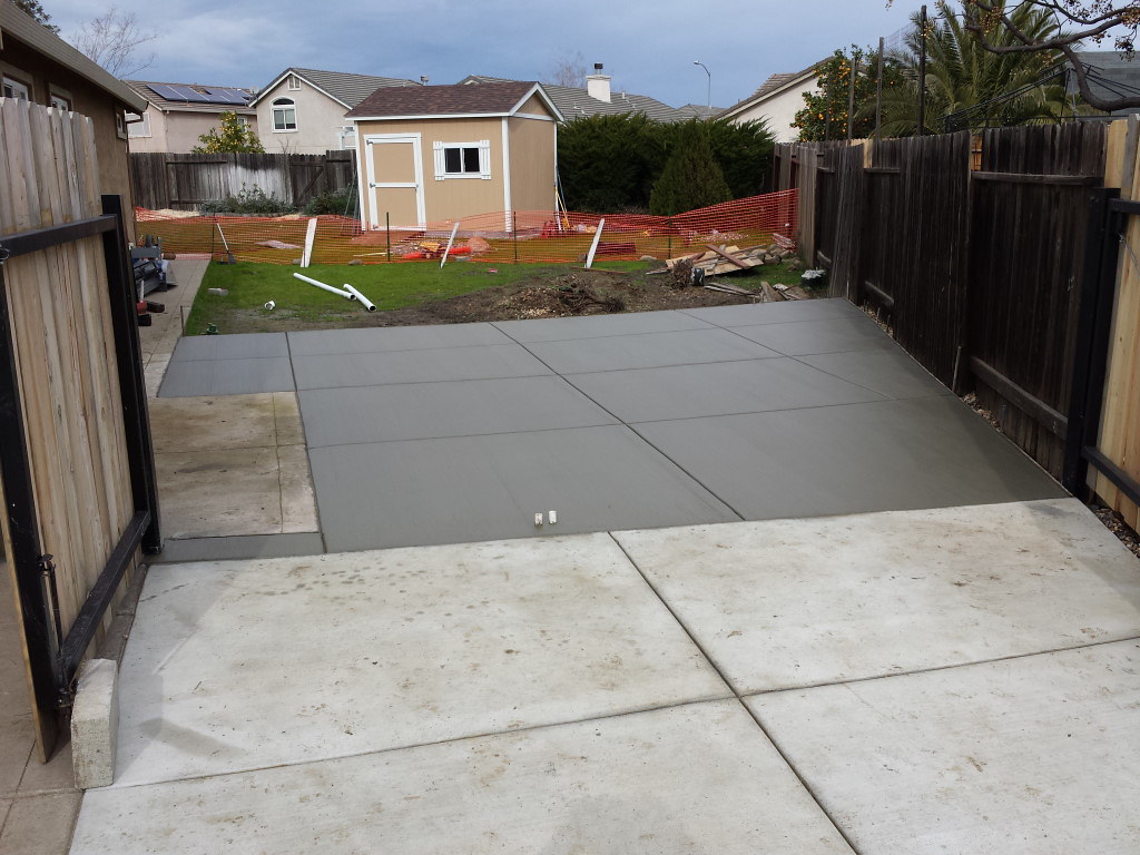 Side Yard Concrete Extension In Vacaville