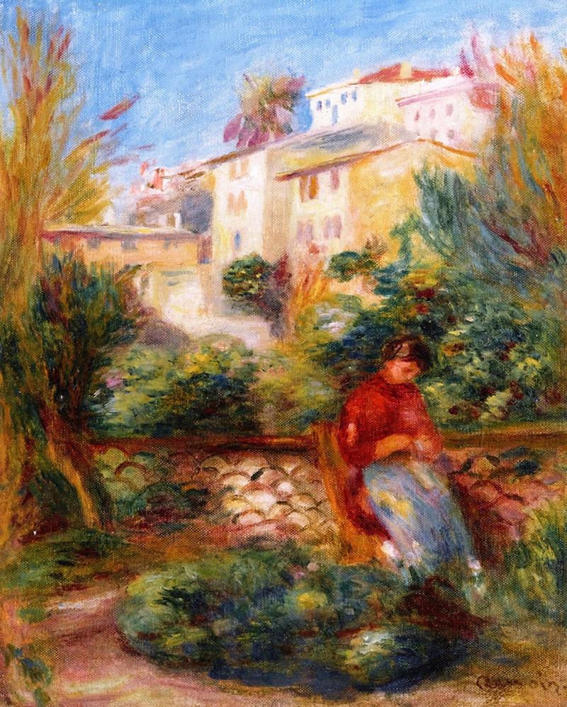 The Terrace at Cagnes by Pierre Auguste Renoir, 1908