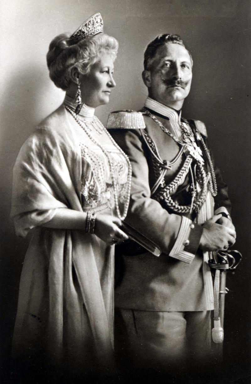 Empress Auguste Viktoria (1858-1921) and emperor Wilhem II (1859-1941) of Germany