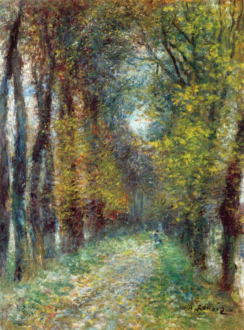 The Covered Lane by Pierre Auguste Renoir, 1872