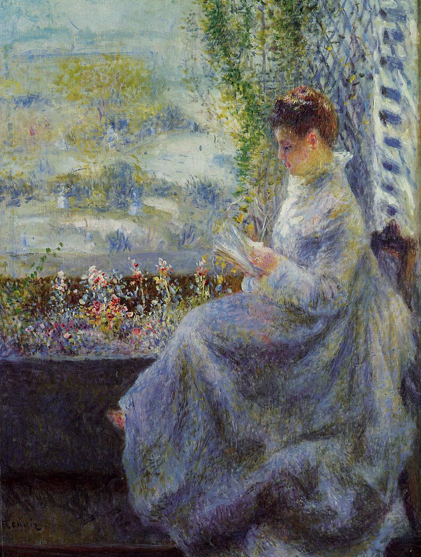 Madame Chocquet Reading by Pierre Auguste Renoir, 1876