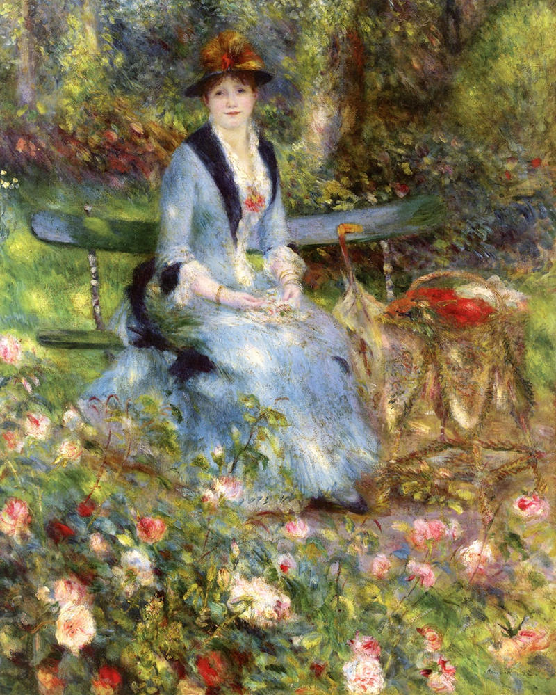 Among the Roses by Pierre Auguste Renoir, 1882