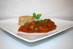 Zesty beef curry with spiced rice / Pikantes Rindercurry mit Gewürzreis