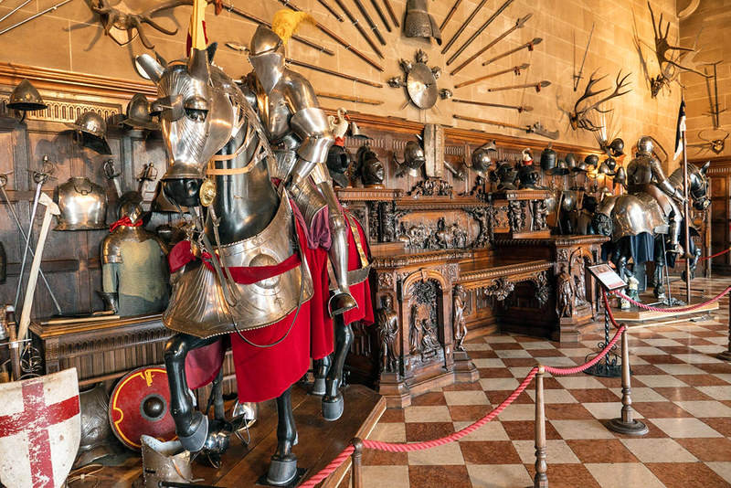 Armor on display at Warwick Castle. Credit Peter K Burian