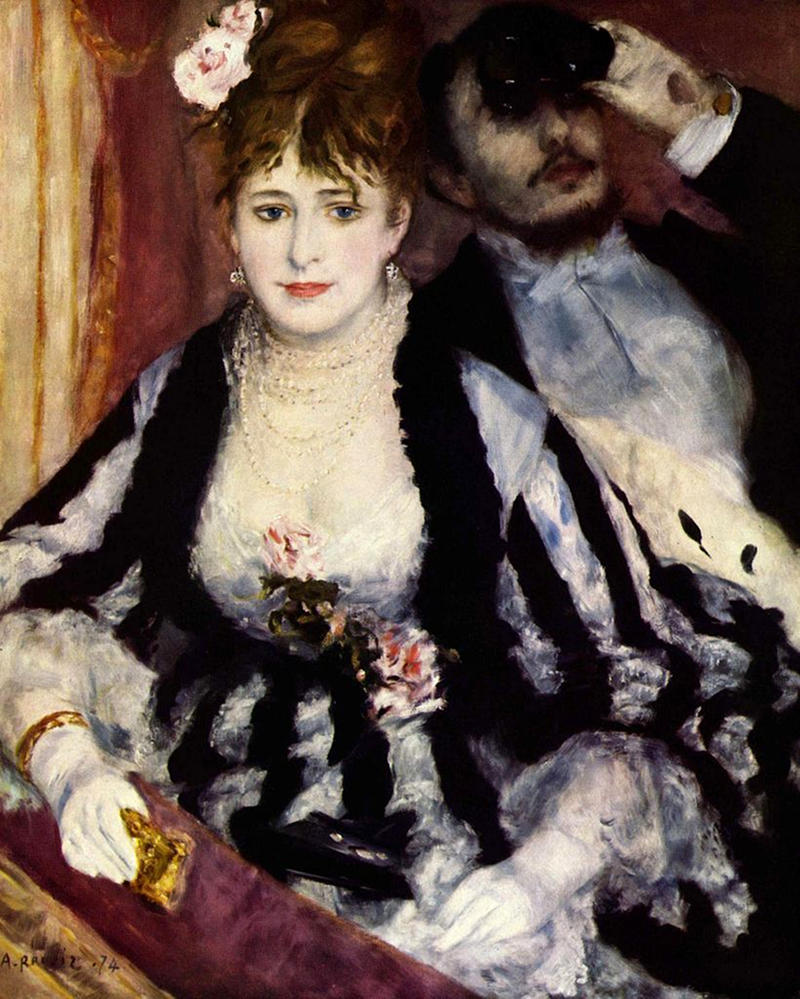 The Theater Box by Pierre-Auguste Renoir, 1874