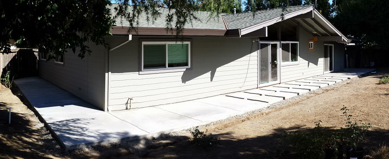 Backyard Concrete Completed In Davis