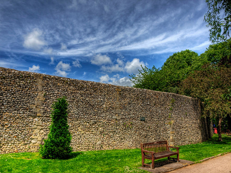 Winchester's Medieval City Wall. Credit Neil Howard, flickr