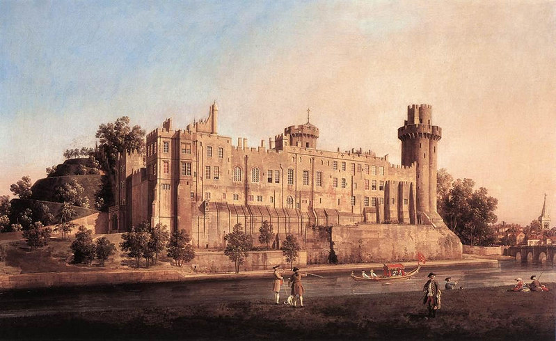 Warwick Castle, the South Front by Canaletto, 1748