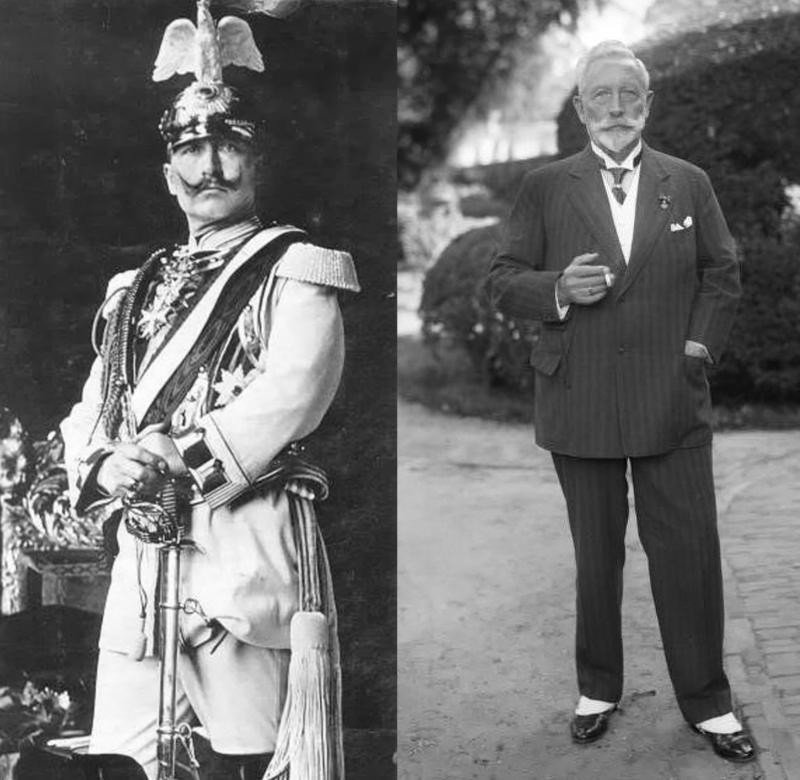 Wilhelm II in 1905 and 1933