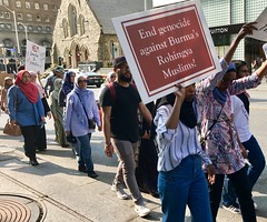 Burmese Rohingya Muslim demonstration Bloor St W Toronto