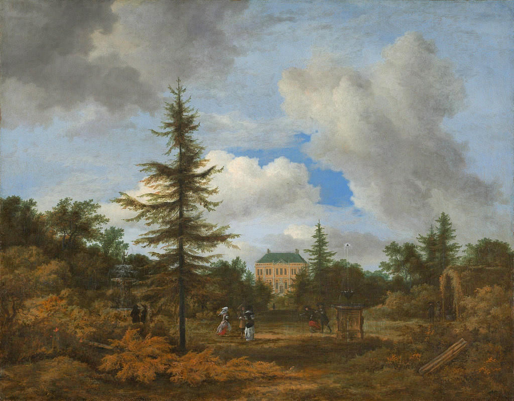 Country House in a Park by Jacob van Ruisdael, 1670
