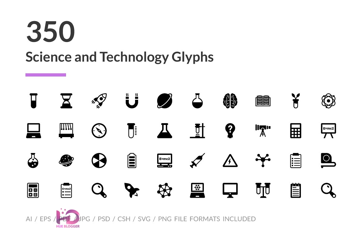 350+ icon công nghệ và khoa học dành cho designer