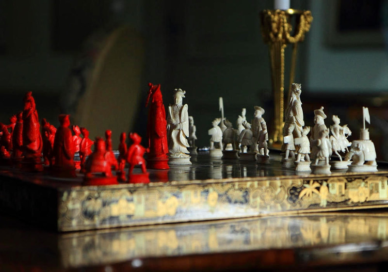 Wilhelm's Cantonese ivory chess set. Credit Peter Nederlof, flickr