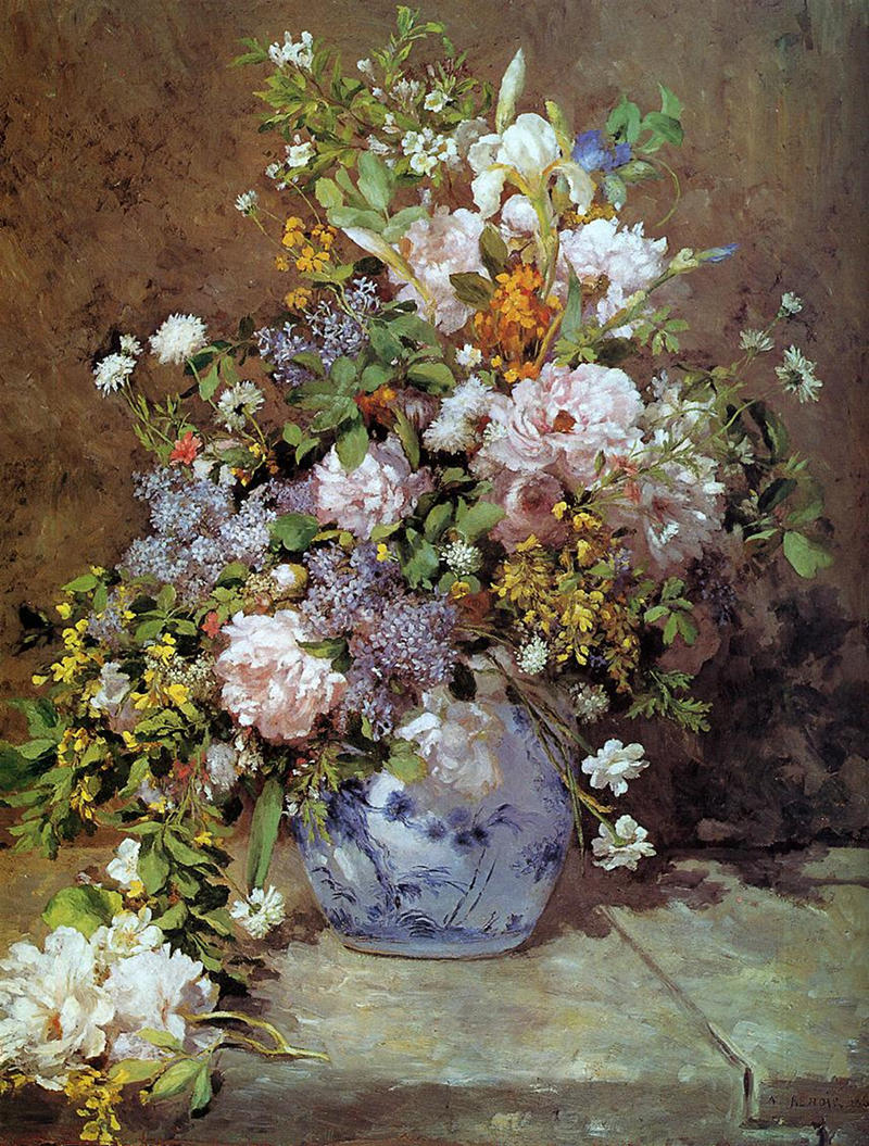 Spring Bouquet by Pierre Auguste Renoir, 1866