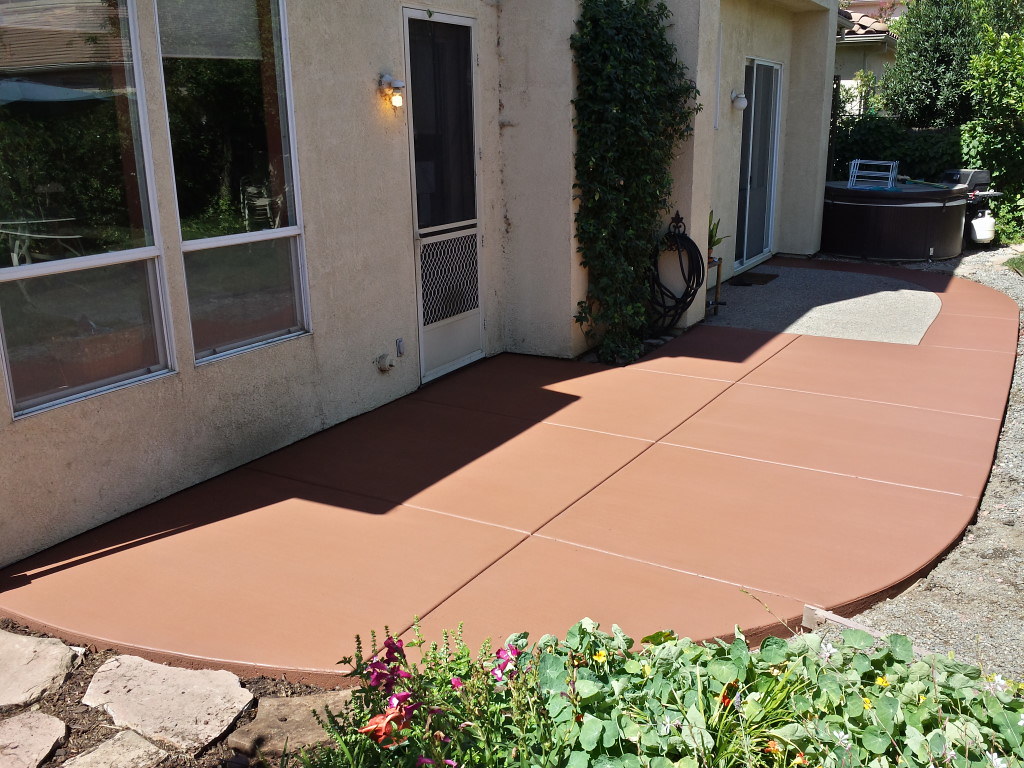 New Colored Concrete Patio In Davis