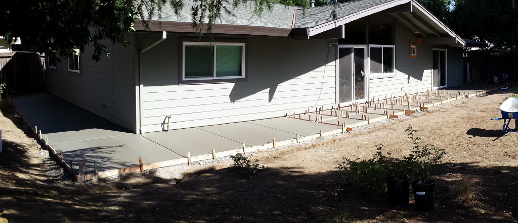 All New Backyard Concrete in Davis