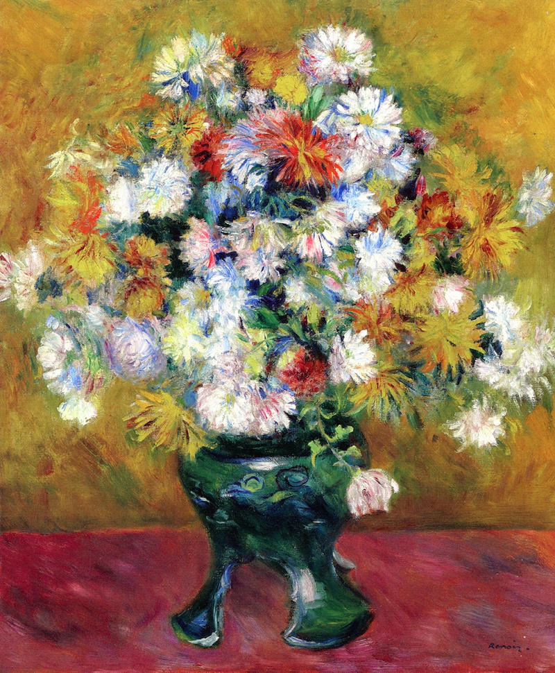 Chrysanthemums by Pierre Auguste Renoir, 1878