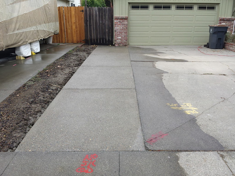 Exposed Aggregate Driveway Extension In Davis