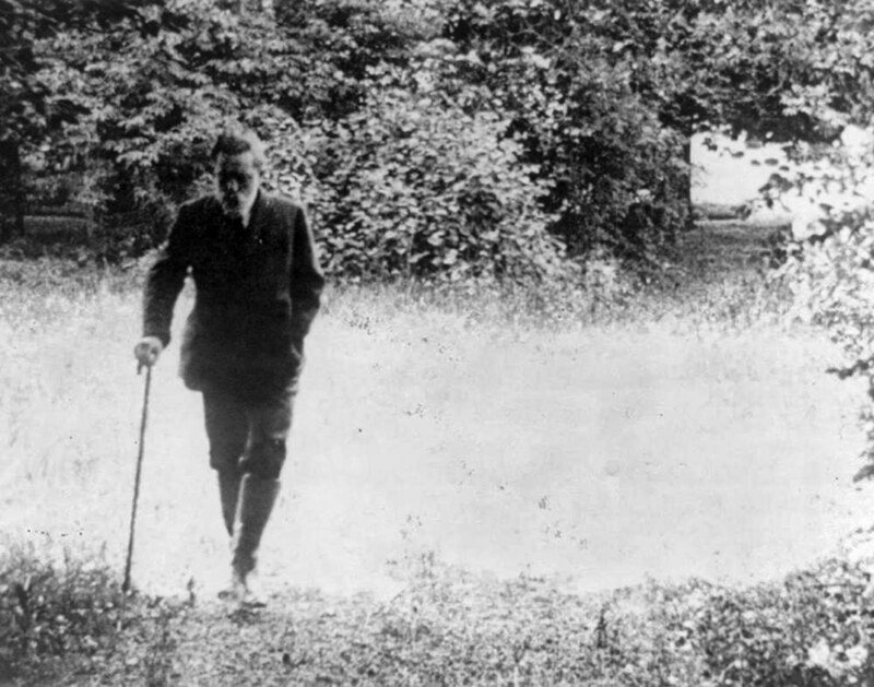 Ex-Kaiser Wilhelm II of Germany walking alone on his estate, with cane in hand, 1922. Credit Library of Congress