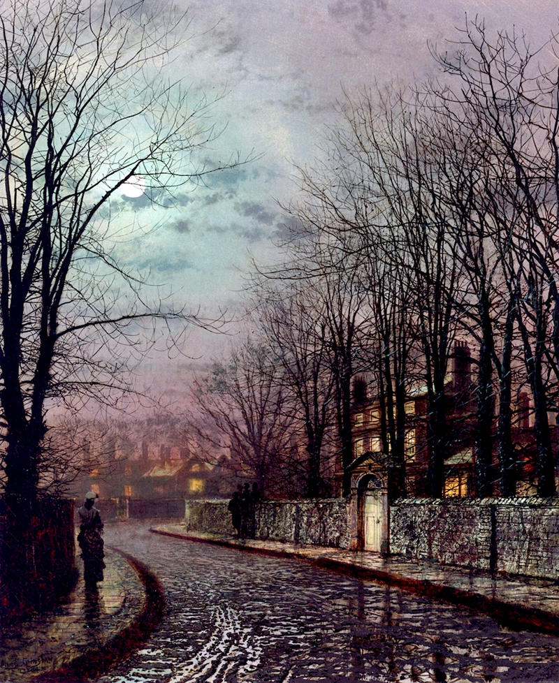 The Tryst by John Atkinson Grimshaw, 1886