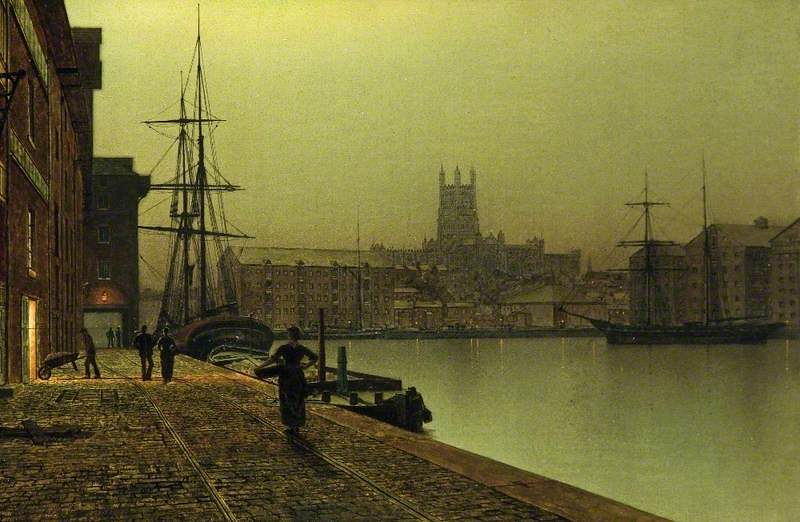 Gloucester Docks by John Atkinson Grimshaw, 1890