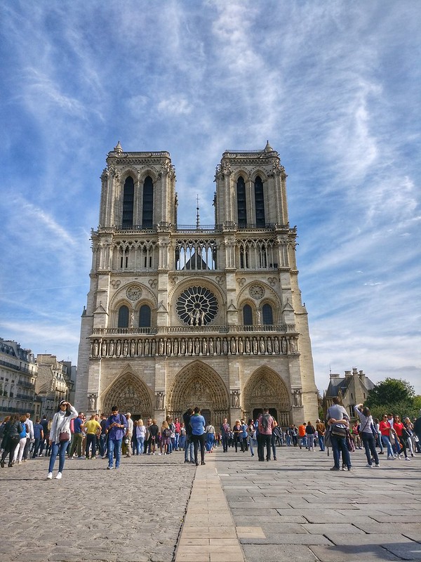 The exterior of the Notre Dame, Paris