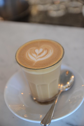 Caffe latte - Depot de Pain Fleur, St Kilda Road, Melbourne