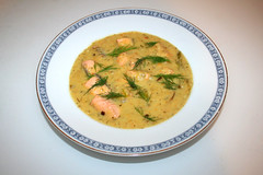 Leek potato soup with salmon / Lauch-Kartoffelsuppe mit Lachs