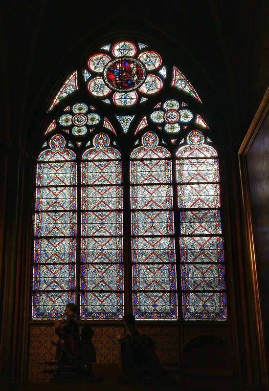 Glass Paintings inside the Notre Dame