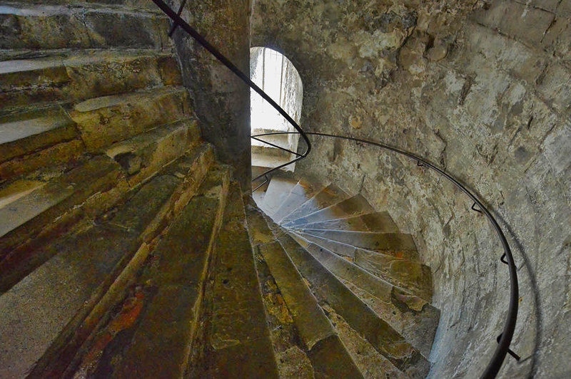 Staircase in the Great Tower. Credit Hartlepoolmarina2014