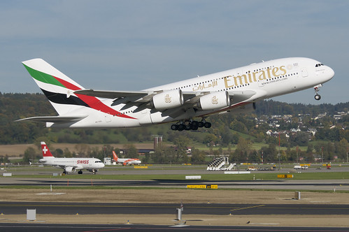 Emirates Airbus A380-861; A6-EDL@ZRH;13.10.2017