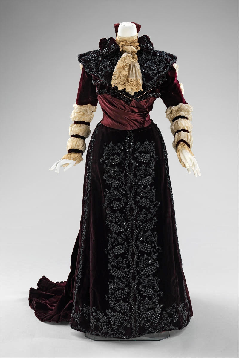1890 Dress. American. Silk, linen