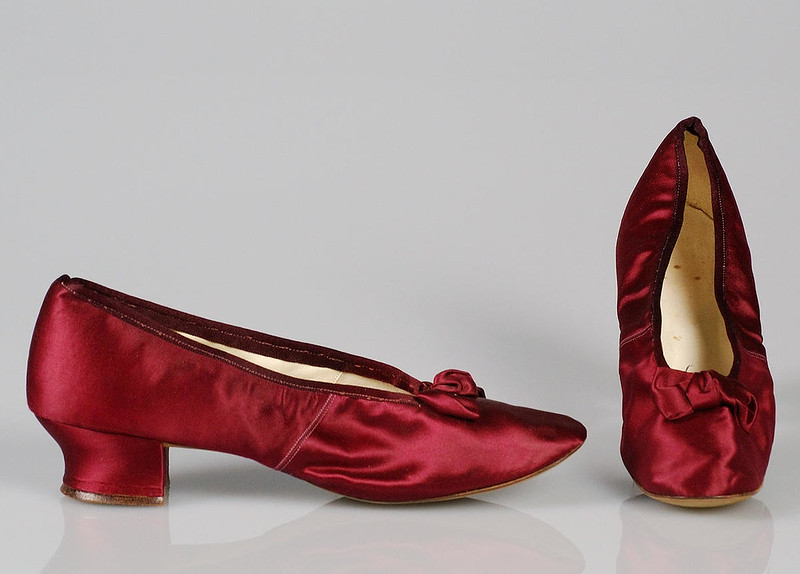1890 Evening slippers. French. Silk. metmuseum