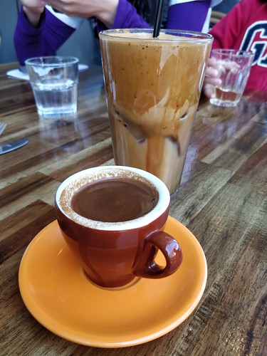 Frappe coffee with milk, Greek coffee - Mega Yeeros, Oakleigh - brought over from Kentro