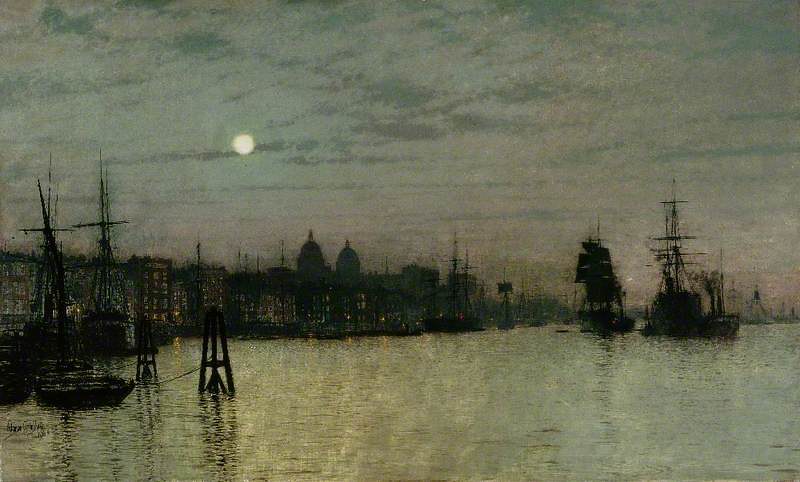 Greenwich, Half Tide by John Atkinson Grimshaw, 1884