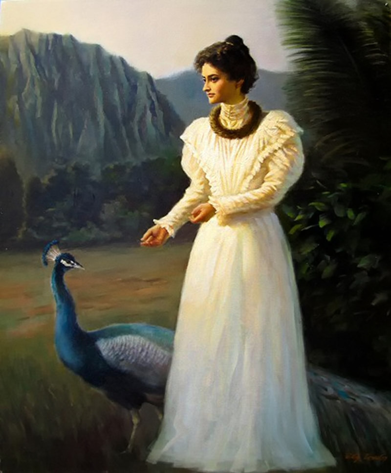 Victoria Kaʻiulani, "the Peacock Princess", 1895