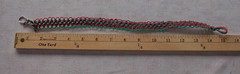 15 inch red and green hemp necklace