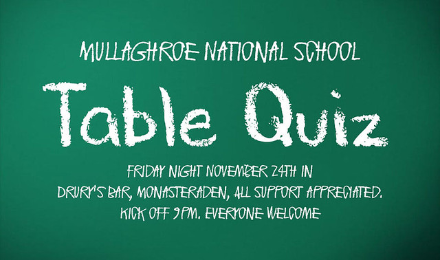 Mullaghroe table quiz