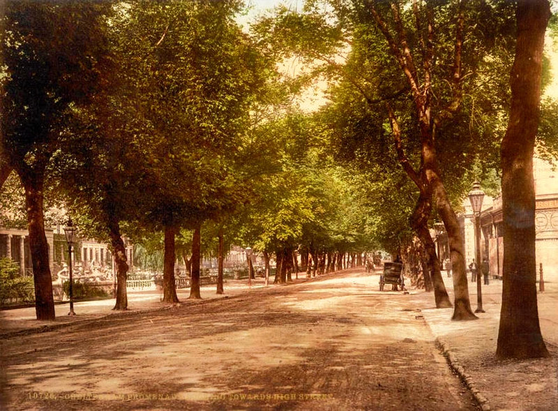 Promenade looking towards Hight Street Cheltenham, c.1895