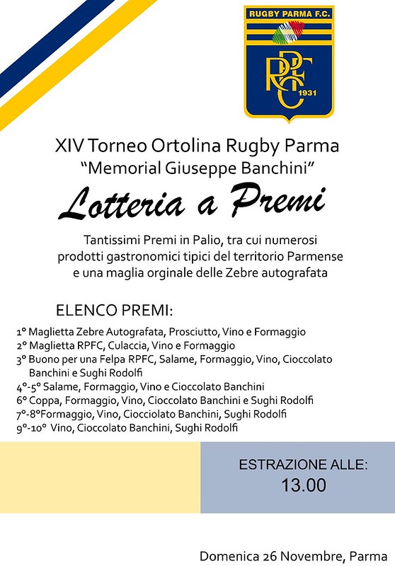 Lotteria XIV Torneo Ortolina - Memorial Banchini (Federico Uriati)