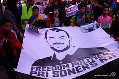 11_11_2017 Manifestación en Barcelona para reclamar la liberación de los presos detenidos en el Rif, Marruecos.