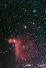 The Flame Nebula (NGC 2024), The Horsehead Nebula (Barnard 33) & IC 434