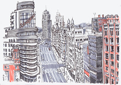 Madrid - Gran Vía - Drawings