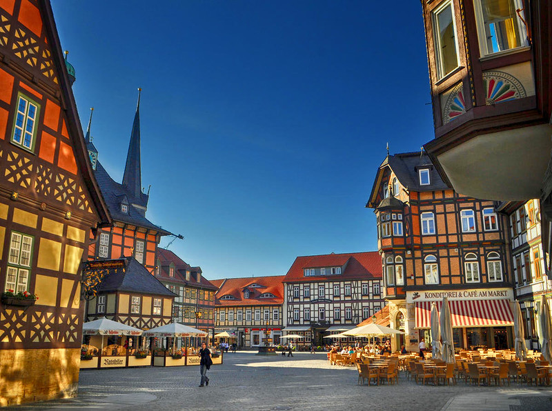 The market square in Wernigerode. Credit Klugschnacker