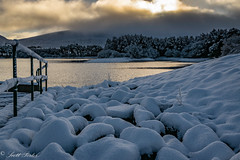 Snow at Harlaw reservoir