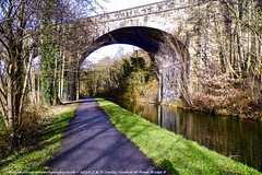 Copley Viaduct to the Road Bridge on the Calder & Hebble Canal.