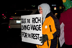 Protesting the Republicans Tax Plan Palatine Illinois 12-19-17