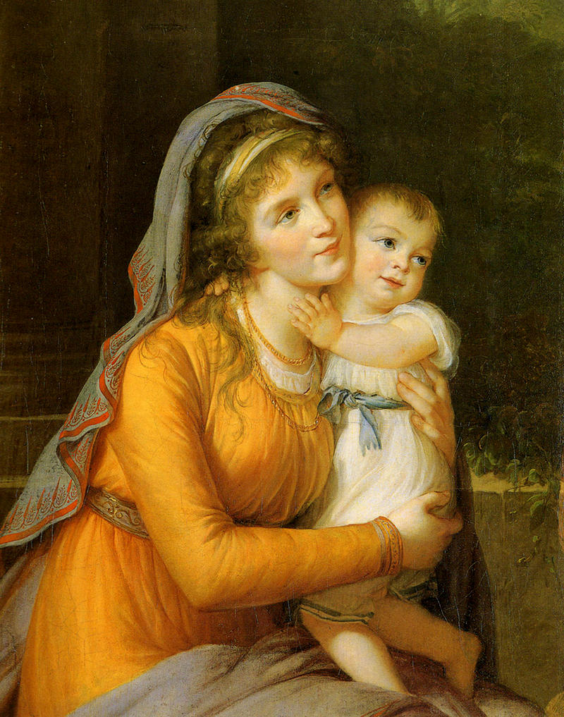 Baroness Anna Sergeevna Stroganova and Her Son Sergey by Élisabeth Vigée-Lebrun, 1793
